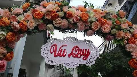Trang trí cổng hoa lụa cao cấp handmade cho tiệc cưới sài gòn