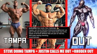 Steve Laureus 2 Weeks Out + Justin Rodriguez Calls Me out + Rhoden Officially Not Coming Back