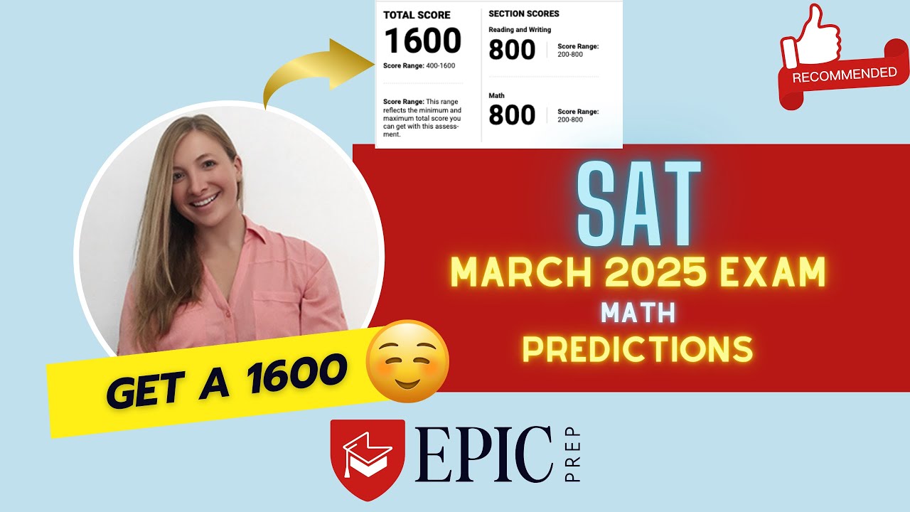 March 2025 SAT® Math Exam Predictions | What will be on the March 2025 SAT® | Key topics & Tricks