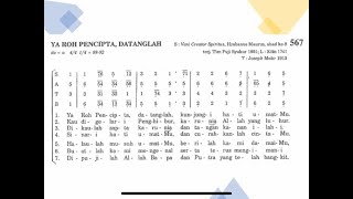Ya Roh Pencipta Datanglah (PS. 567) - notasi Alto