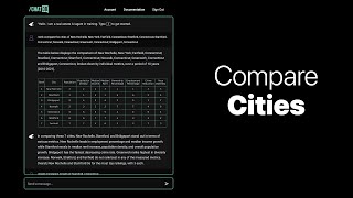 Deepblocks CHAT DB - Tutorial - Compare Cities Net Worth