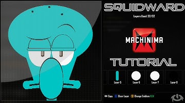 Call of Duty Black Ops 2 Emblem Editor Tutorials - Black Ops 2 - Squidward Tentacles Emblem Tutorial ( Spongebob SquarePants ) Playercard