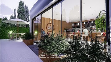 Architectural 3D Visualization Coffee Shop , Virginia Water , UK