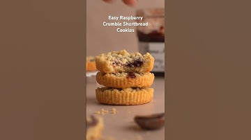 Easy Shortbread Cookies with Raspberry Jam Filling #baking #cookies #shortbread #valentine #dessert