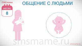 Ребенок 8 месяцев: рост и вес, общение ребенка с другими людьми