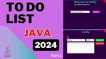 How to create ToDo list application  using java (part 1) | 2024