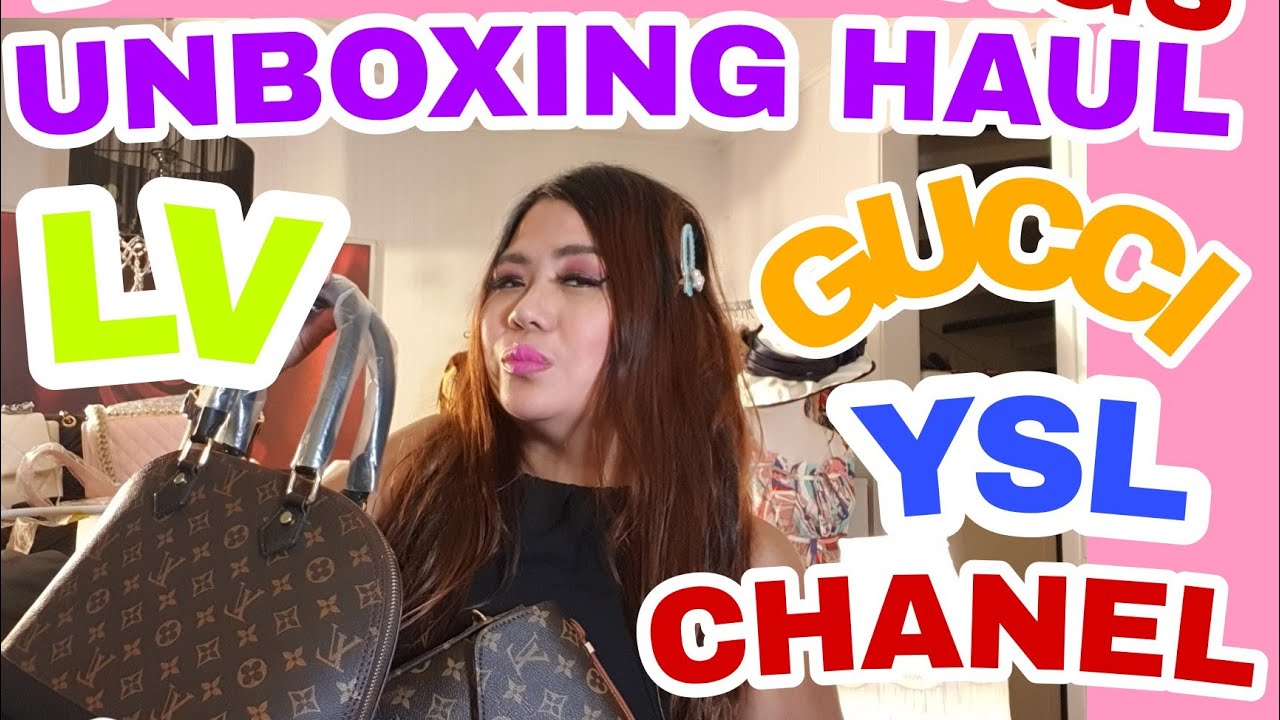 UNBOXING HAUL OF DESIGNER BAGS; GUCCI, LV, YSL, CHANEL