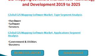 GIS Mapping Software Market New Technology and Development 2019 to 2025 screenshot 3