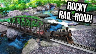 Toy Trains on Majestic Waterfall