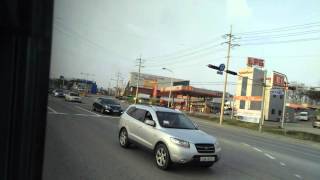 [Left Rear View] Cheongju bus 712 sb on Palgyeol St sb & Airport Rd sb 20160402 180236