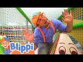 Blippi Visits an Indoor Playground-The Play Place! | Blippi | Animals for Kids