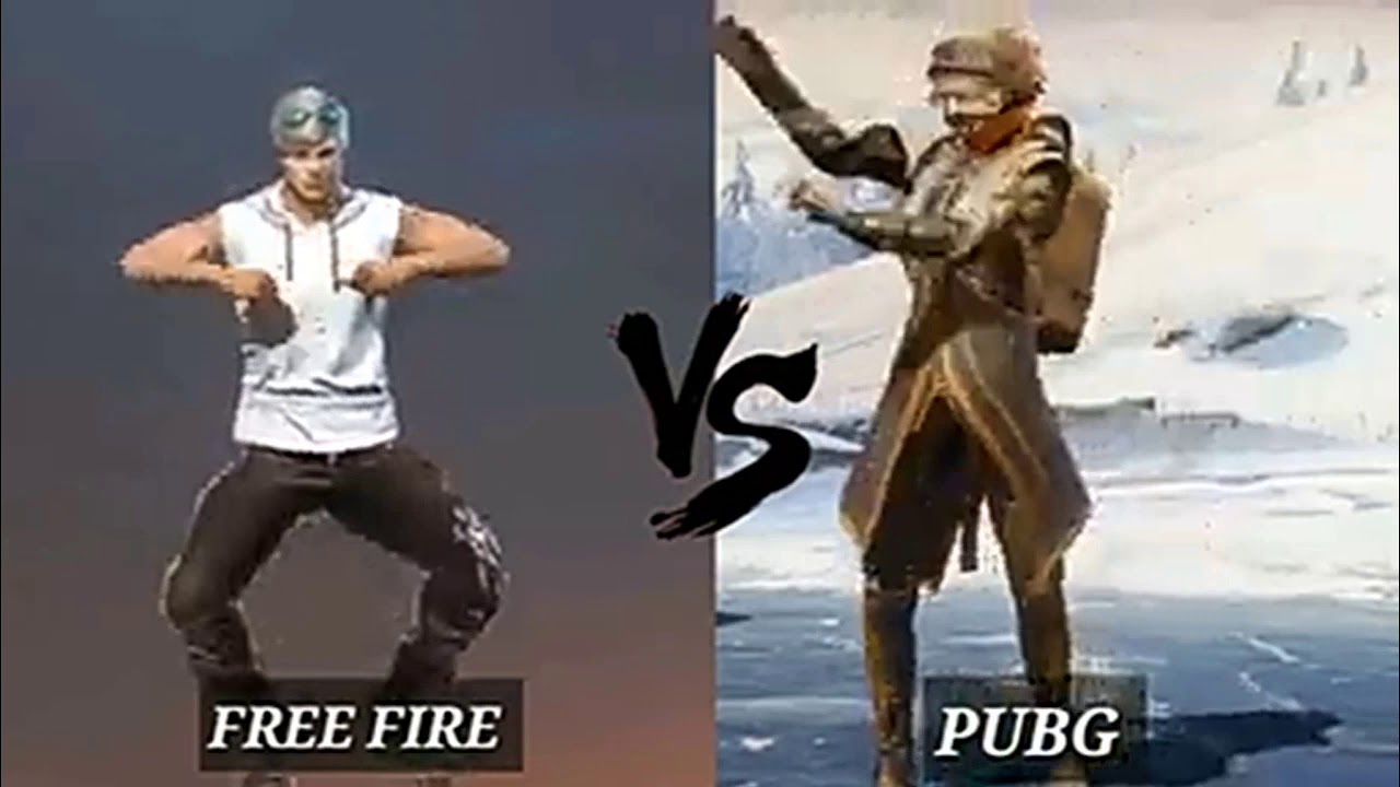 Free fire Vs pubg all emotes - YouTube