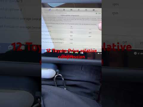 2012 Toyota Prius relative compression test with autel