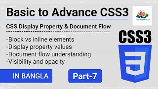 1.7 CSS Display Property & Document Flow in Bangla | Block vs Inline Explained | CSS Tutorial