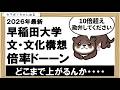 早稲田文学部・文化構想学部倍率高騰中