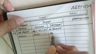 Cara  Mengurus surat masuk dan surat keluar dengan sistem buku agenda