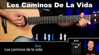 CĂłmo Tocar Los Caminos De La Vida Vicentico Tutorial Guitarra completo guitarraviva