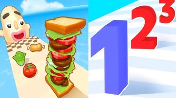 Sandwich Runner Vs Number Master - All Levels Gameplay Walkthrough Android iOS Ep 2