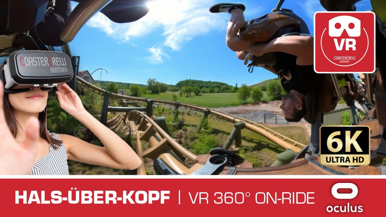 360° Hals-über-Kopf Tripsdrill VR Roller Coaster insane on-ride POV 