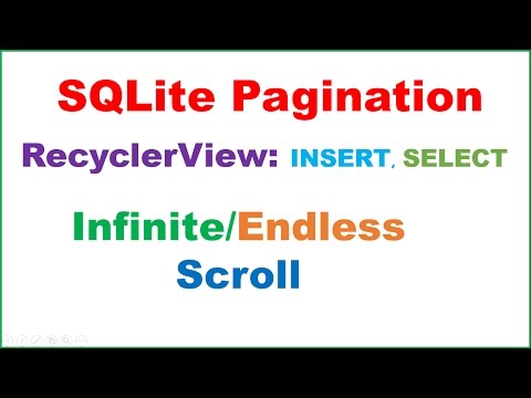 Android SQLite Pagination Ep.02 : Endless/Infinite Scroll - RecyclerView Load More