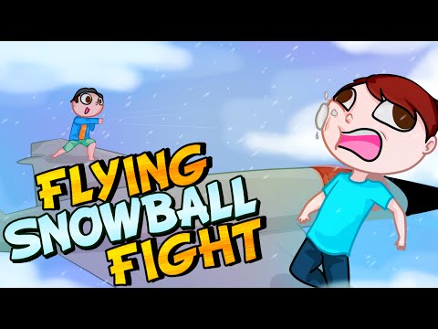 FLYING SNOWBALL FIGHT! - GTA 5 Online Funny Moments