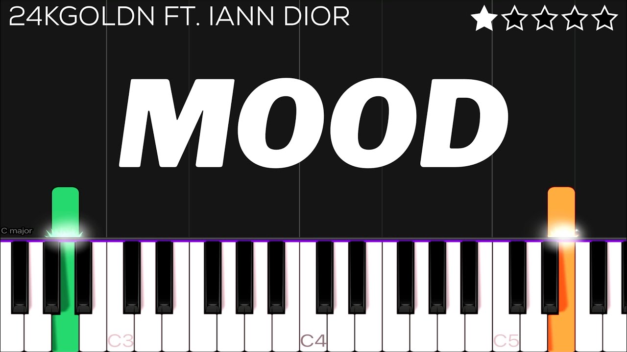 Watch 24kGoldn - Mood ft. Iann Dior | EASY Piano Tutorial on YouTube Watch 24kGoldn - Mood ft. Iann Dior | EASY Piano Tutorial on YouTube