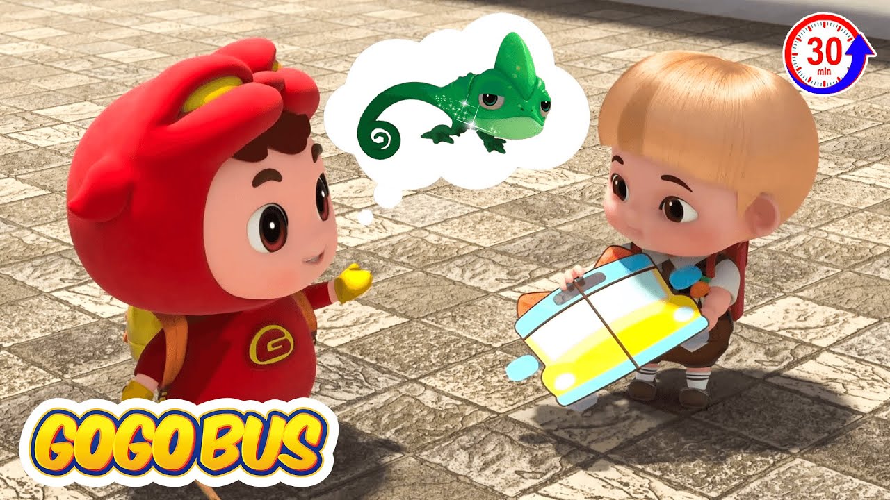 🦎 Tắc Kè Hoa 🪁 An Toàn Với Thú Nuôi 🚔 Hoạt Hình Cảnh Sát Trưởng GOGO Bus