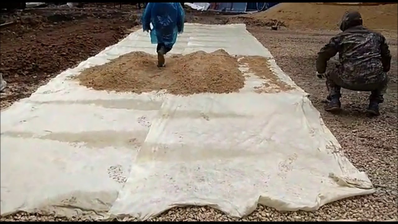 Укладка дорожных плит. - YouTube