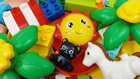 Satisfying building block marble run ☆ Create an interesting marble track building, using Lego Duplo