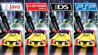 Asphalt Urban GT 2 | NGage vs Java vs PSP vs DS | Graphics Comparison