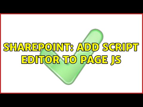 Sharepoint: Add script editor to page JS