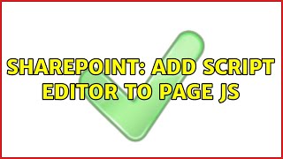 Celebrity Sharepoint: Add script editor to page JS Profile