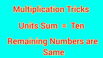 #Vedic Maths | Multiplication Tricks |Where Sum of the Unit digits are Ten and other digits are Same
