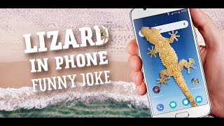 Lizard in phone funny joke - Android screenshot 2