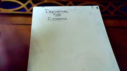 The Difference Quotient and Extrema Part 2