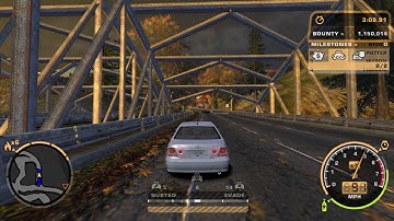 NFS Most Wanted - Final Pursuit With A Stock Lexus IS300 (+Nitrous)