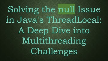 Solving the null Issue in Java