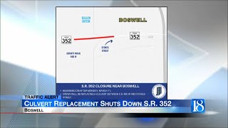 Traffic Alert: Road closure near Boswell