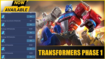 GET FREE TRANSFORMER SKIN😍 / MOBILE LEGENDS TRANSFORMER PHASE 1 FREE TOKENS 🔥 #mlbb