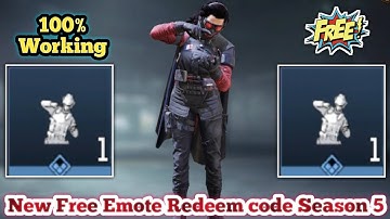 cod Mobile Free Emote in codm | New Emote Redeem code codm June 2021 | Season 5 Free Emote codm