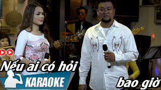 Karaoke Nếu Ai Có Hỏi THIẾU GIỌNG NAM  Song Ca Đạt Võ & Mai Kiều | Karaoke Giọng Ca Để Đời