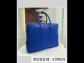 Men's Matt Crocodile Skin Leather Large Briefcase Business Document Bags Blue