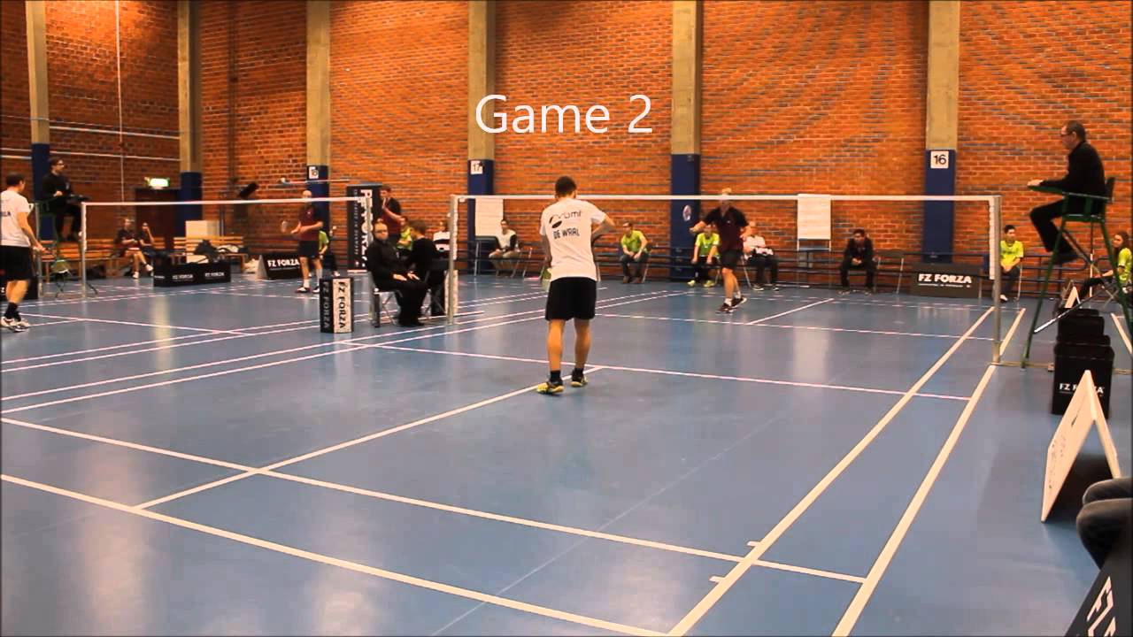 Swedish badminton league Västerås vs Spånga - Jesper de Waal vs Björn ...