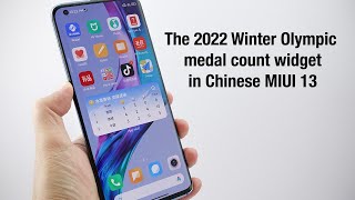 The 2022 Winter Olympic medal count widget in MIUI 13 screenshot 1