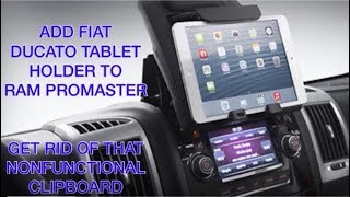 RAM Promaster flip up tablet clipboard install Dodge Ram Promaster Removing The Useless Clipboard Installing A Center Dashboard Tray