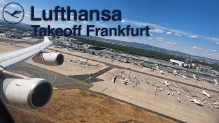 [4K] HEAVY TAKEOFF! Lufthansa Airbus A340-300 ✈ Takeoff Frankfurt