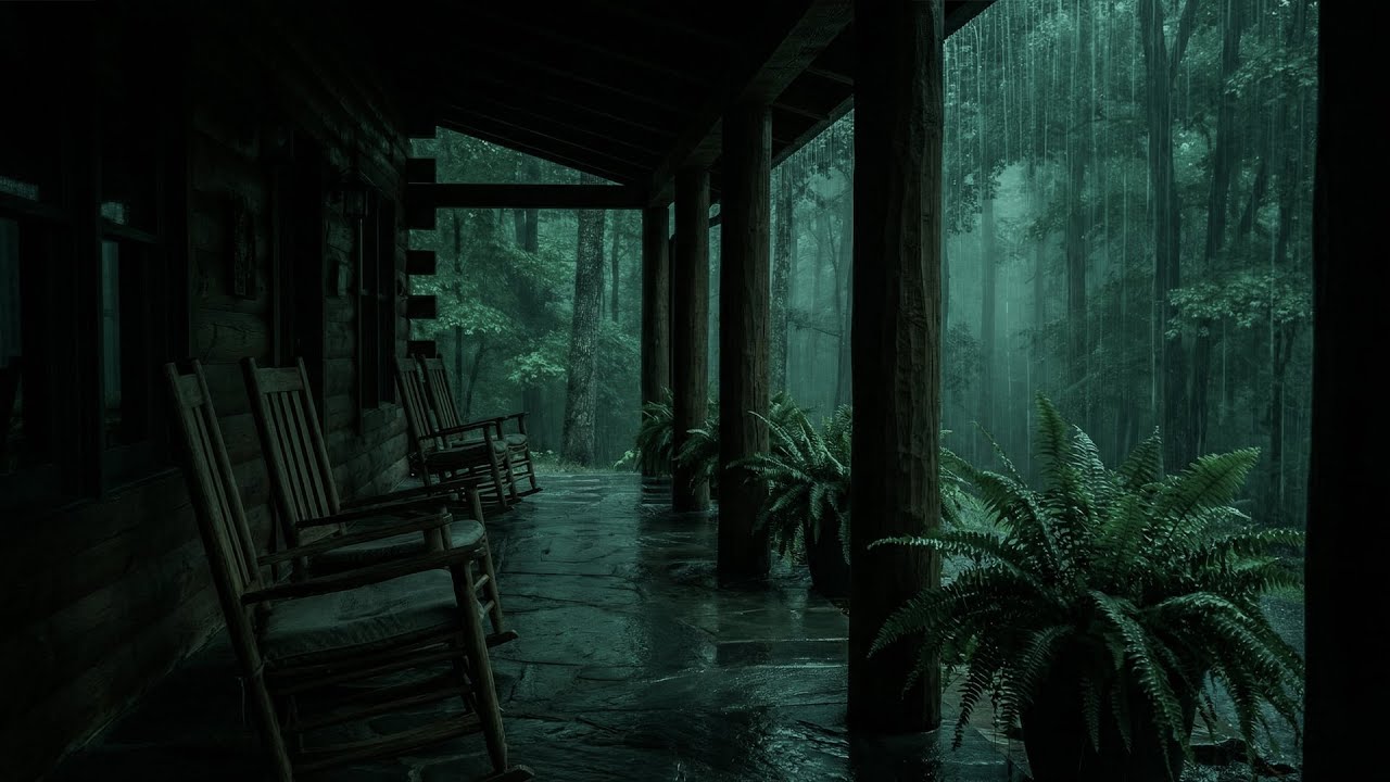 Ancient Castle Storm: Heavy Rain and Booming Thunder Sounds