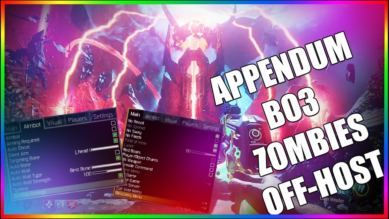 Appendum BO3 Zombies Offhost Mod Menu + Ban Bypass [JTAG/RGH]