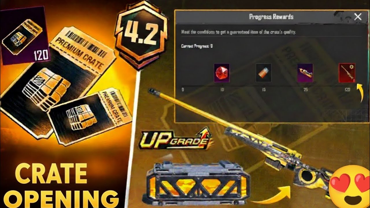 New Premium Crate 4.2 Update😍 New AWM Crate Opening 