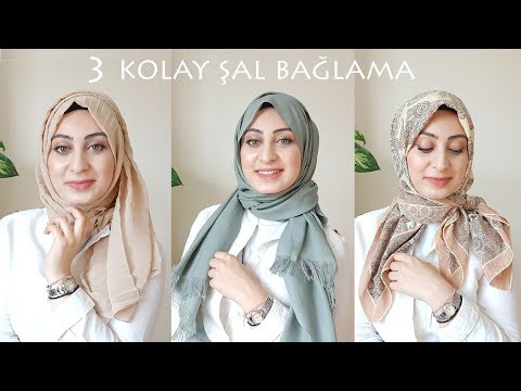 Pratik Şal Bağlama,2 Dakikada 3 Model | Hijab Tutorial